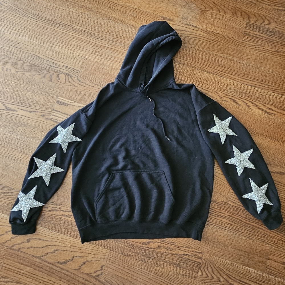 Carmar Oversized Star Patch Distressed Hoodie - S… - image 1